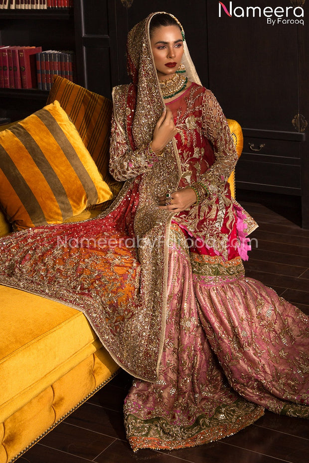 Jamawar Sharara for Mehendi