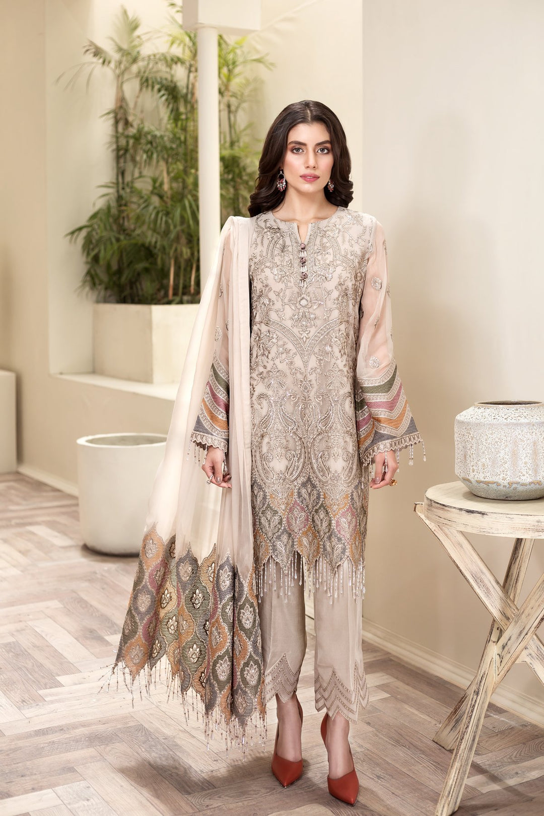 Jazmin Eid Dress in White Color