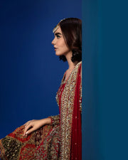 Kameez Gharara and Dupatta Pakistani Bridal Dress
