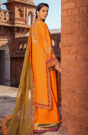 Kameez Trouser Dupatta Orange Dress Pakistani