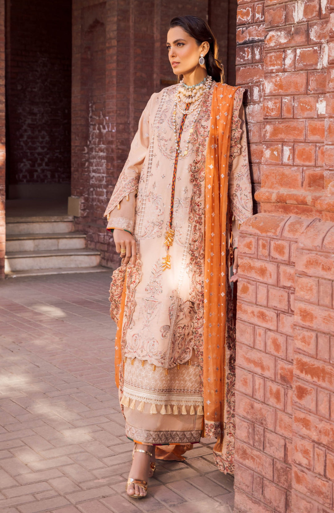 Kameez Trouser Dupatta Pakistani Eid Dress