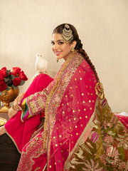 Kameez Trouser Dupatta Pink Pakistani Wedding Dress