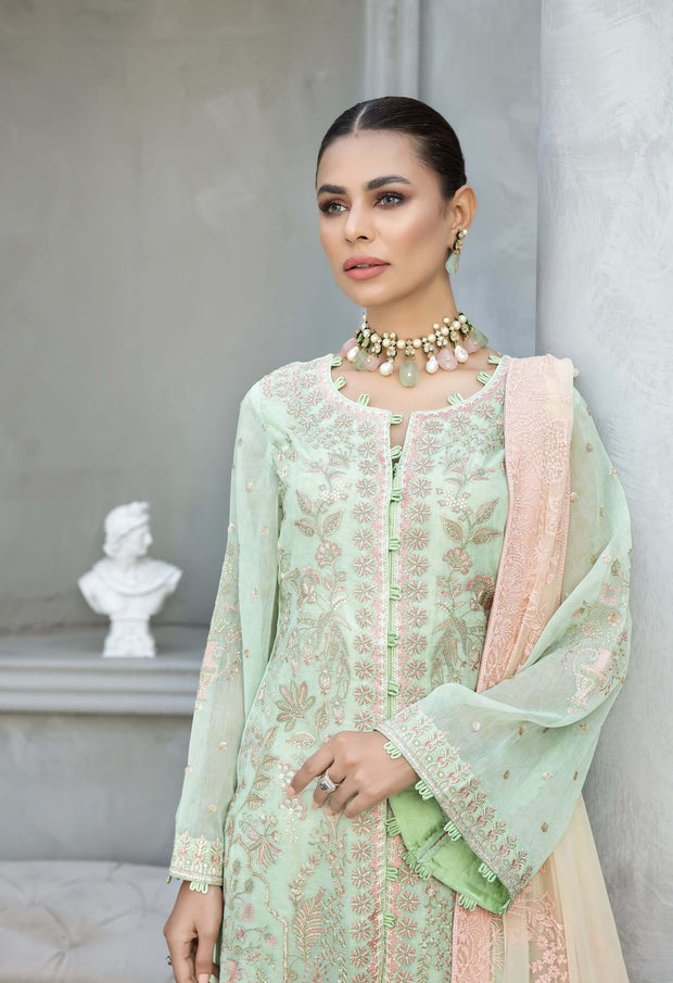 Kameez Trouser Mint Green Pakistani Wedding Dress