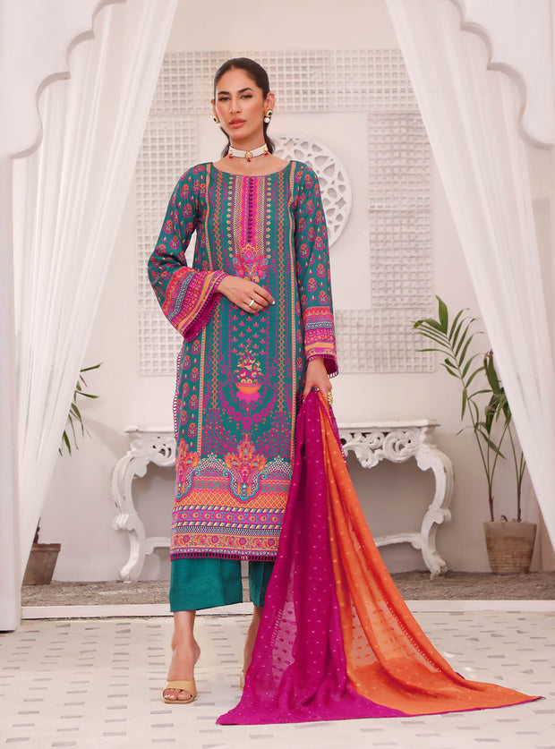 Kameez Trouser Pakistani Eid Dress in Silk Viscose