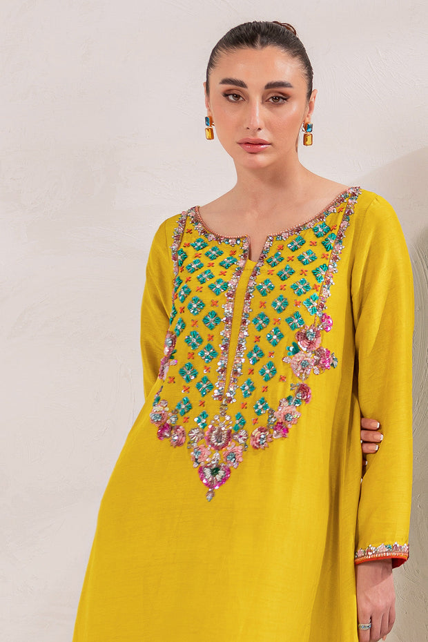 Kameez Trouser Raw Silk Pakistani Eid Dress