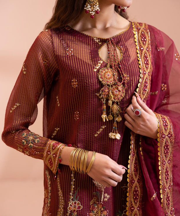 Kameez Trouser and Dupatta Pakistani Eid Dress