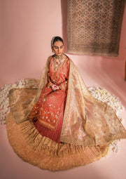 Kameez and Crushed Sharara Pakistani Wedding Dress Online