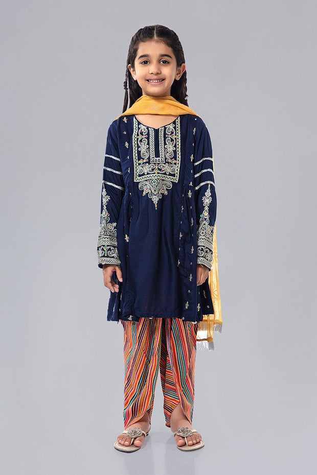 Kids Latest Eid Dress in Blue Color