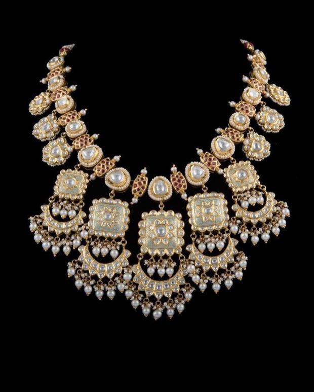 Kundan Jewellery Set with Heavy Pearls