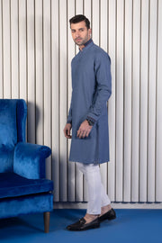 Kurta Eid Wear in Blue Color Side Pose