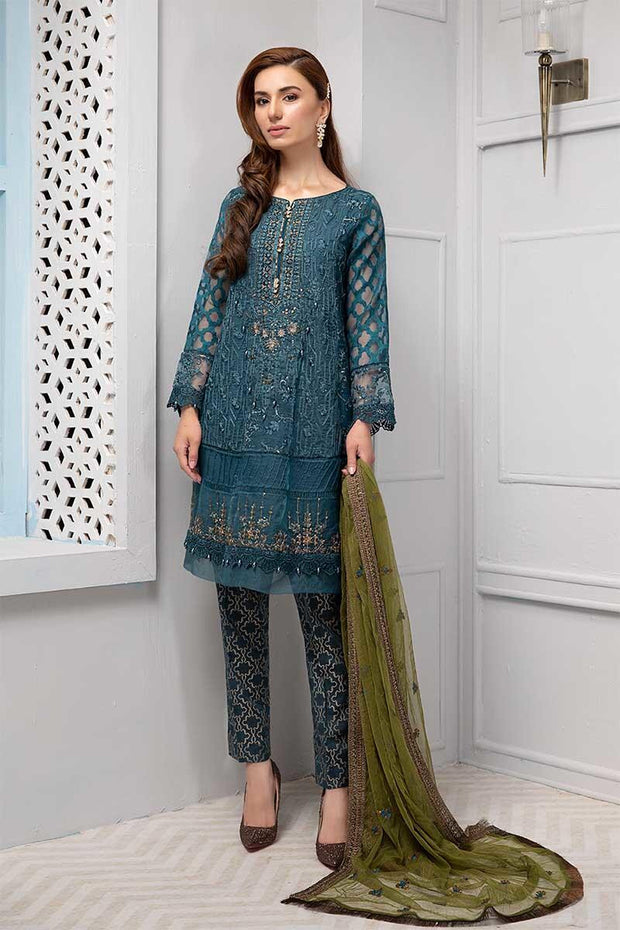 ladies dresses for summer in elegant blue color embroidered MEDIUM ladies dresses for summer in elegant blue color embroidered MEDIUM