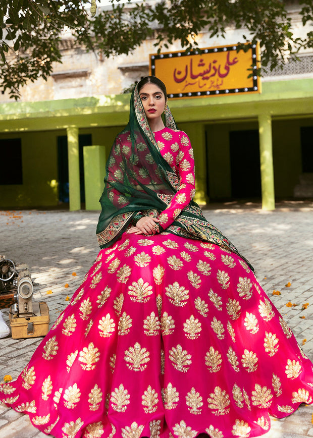 Latest Berry Pink Lehenga Choli Wedding Dress Pakistani
