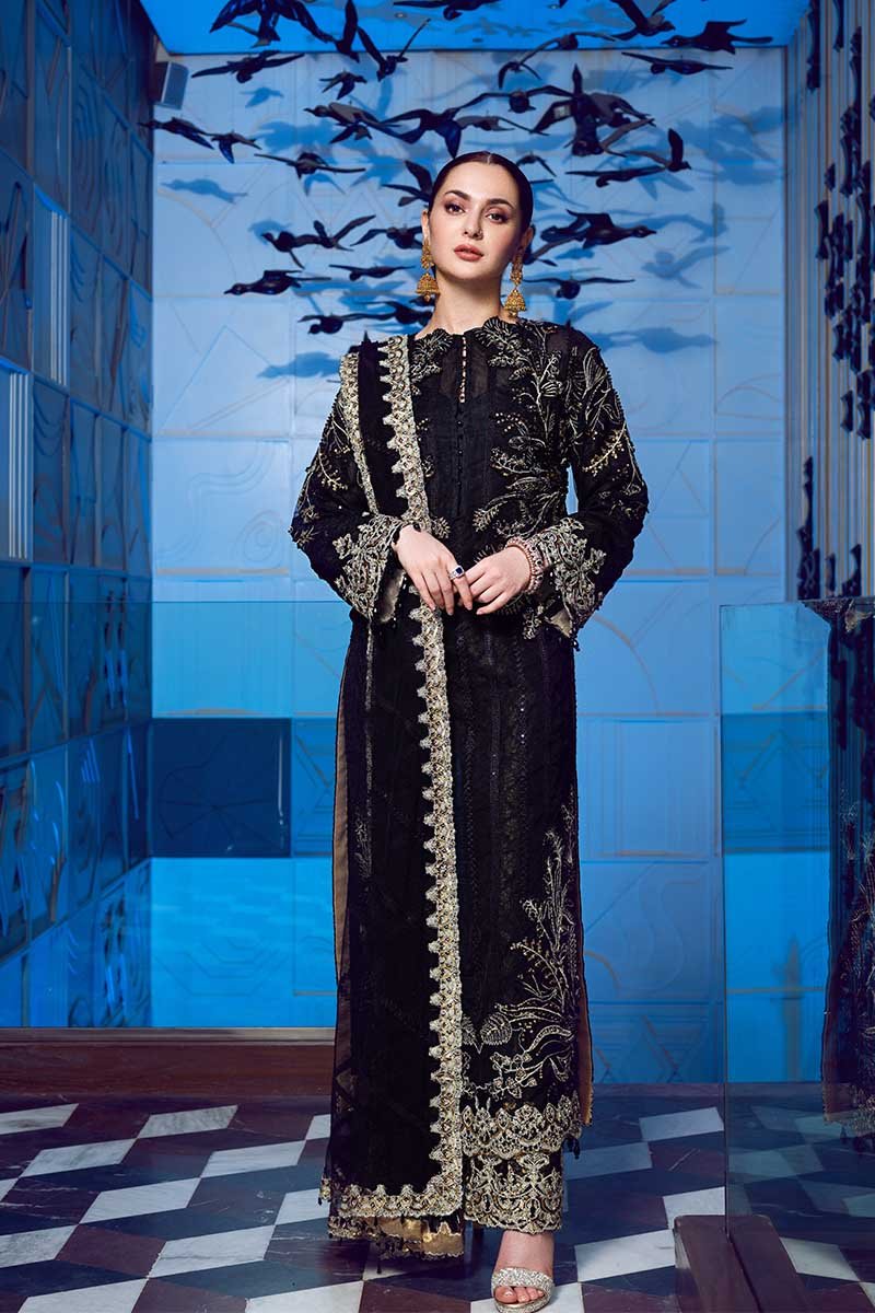 Latest Black Chiffon Party Wear 