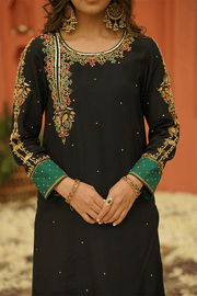Latest Black Kameez Salwar by Pakistani Designer Online