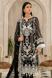 Latest Black Kameez Salwar with White Embroidery  2022