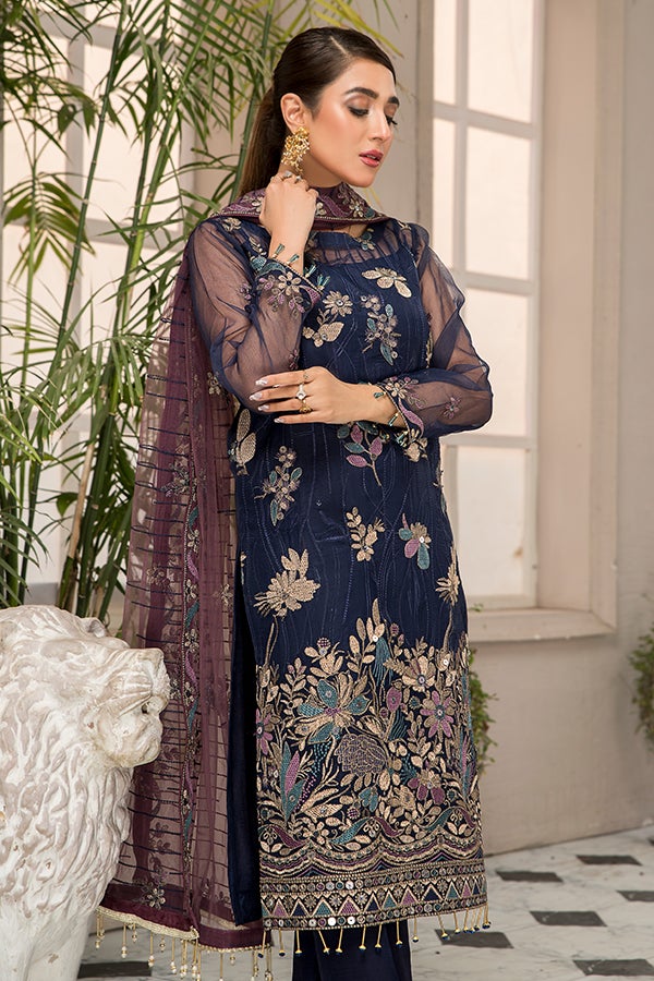 Latest Blue Kameez Salwar for Girls by Designer 2022