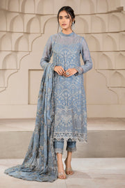 Latest Blue Short Shirt with Capri Pakistani Party Wear 2023