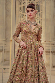 Latest Bridal Angrakha Style Frock with Lehenga Dress Online