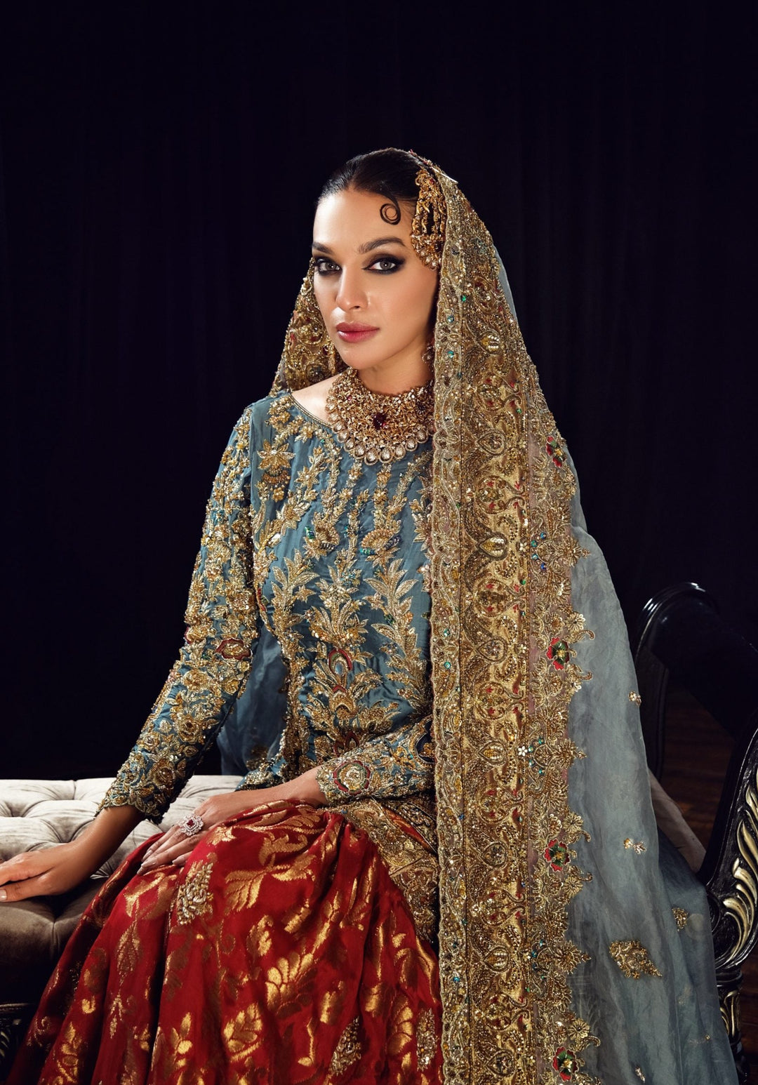 Latest Bridal Gharara with Kameez and Dupatta for Wedding