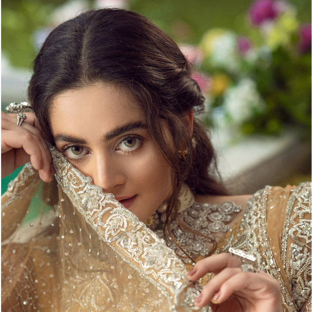 Latest Bridal Lehenga Peplum Yellow Pakistani Bridal Dress