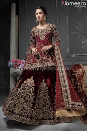 Latest Bridal Lehenga in Velvet