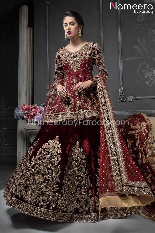 Latest Bridal Lehenga in Velvet