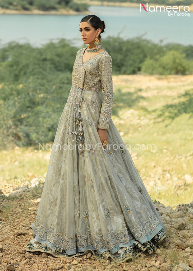 Latest Bridal Lehenga with Angrakha Dress Pakistani