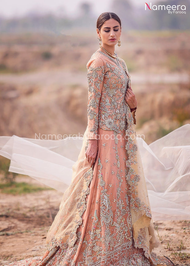 Latest Bridal Lehenga with Short Kurti for Wedding