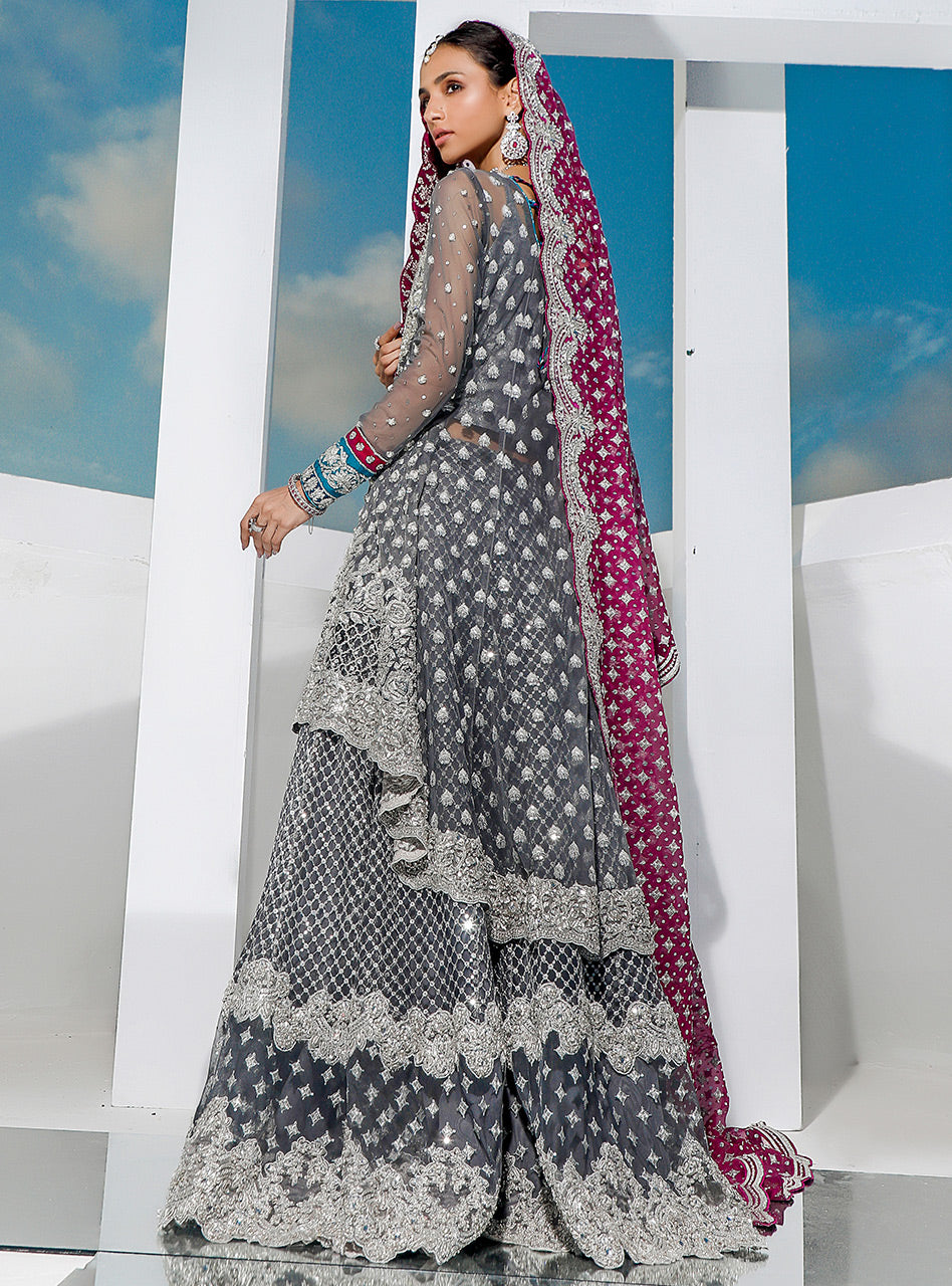 Latest Bridal Peplum Lehnga Backside Look