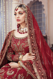 Latest Bridal Red Lehenga Blouse Dupatta Dress for Barat