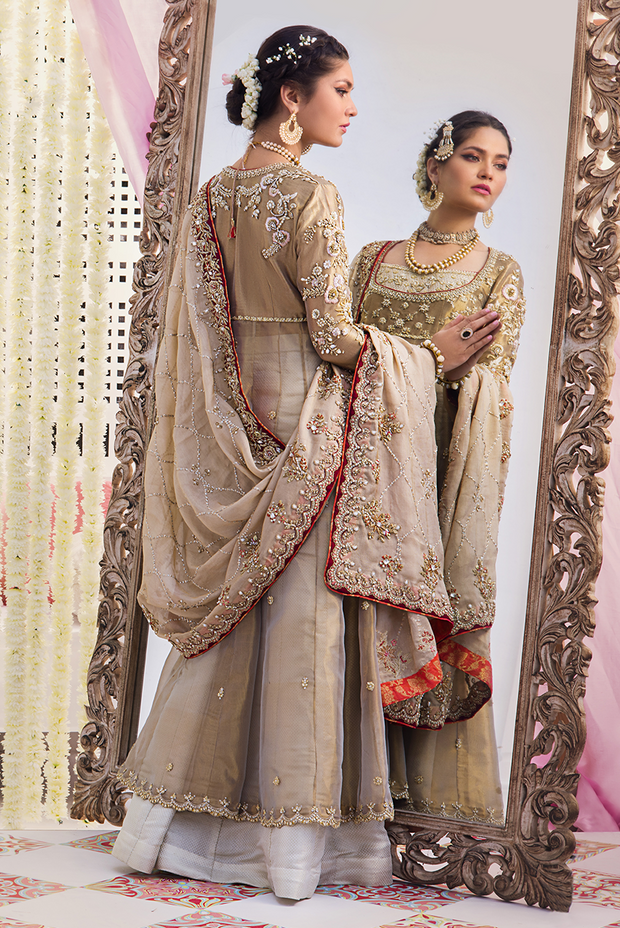 Latest Bridal Sharara with Pishwas Dress Pakistani Online