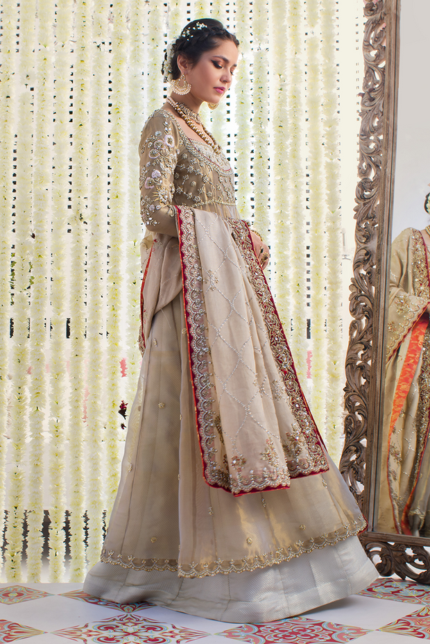 Latest Bridal Sharara with Pishwas Dress Pakistani