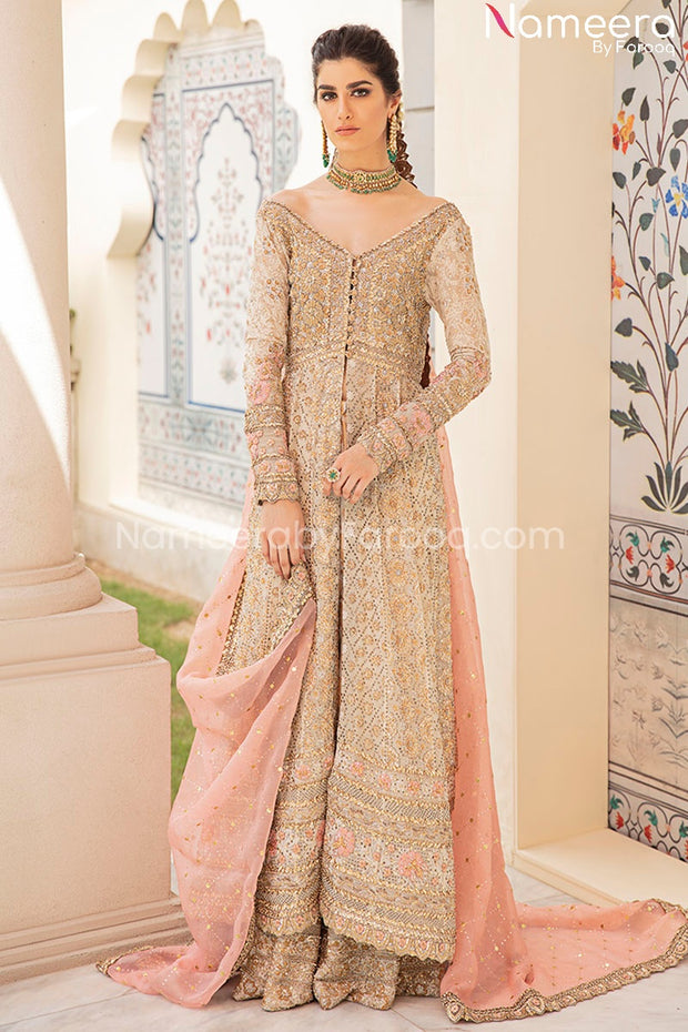 Latest Bridal Sharara with Pishwas