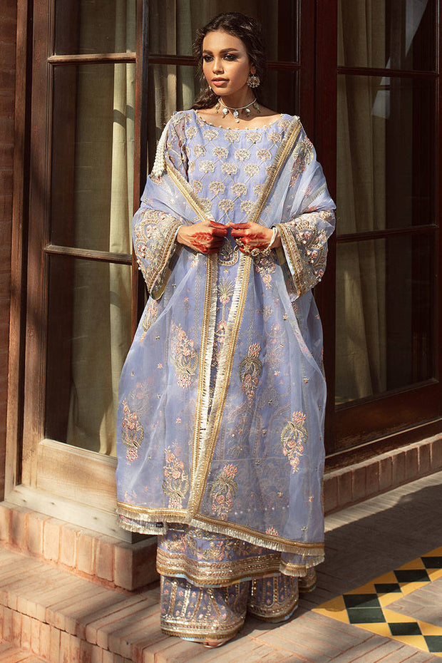 Latest Cerulean Organza Sharara Kameez Pakistani Eid Dress