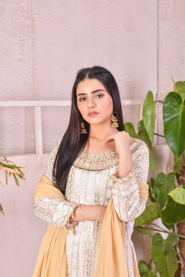 Latest Crushed Lehenga Kameez Dupatta Pakistani Eid Dress