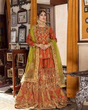 Latest Desi Wedding Dress in Gharara Kameez Dupatta Style