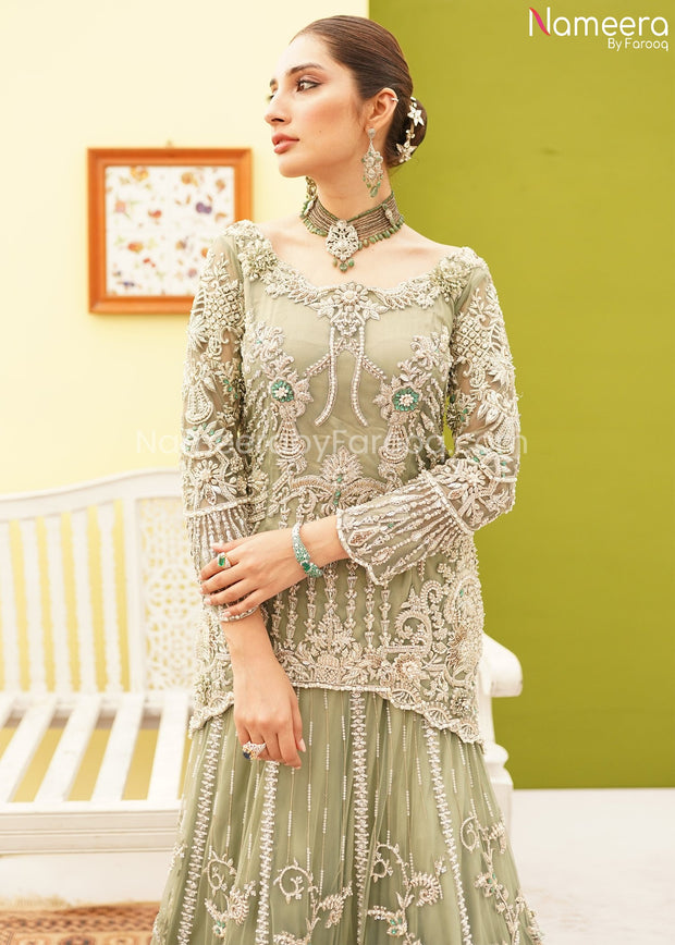Latest Designer Bridal Lehenga with Short Peplum Online