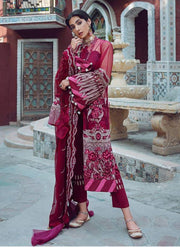 Latest Designer Chiffon Suit in Maroon Color