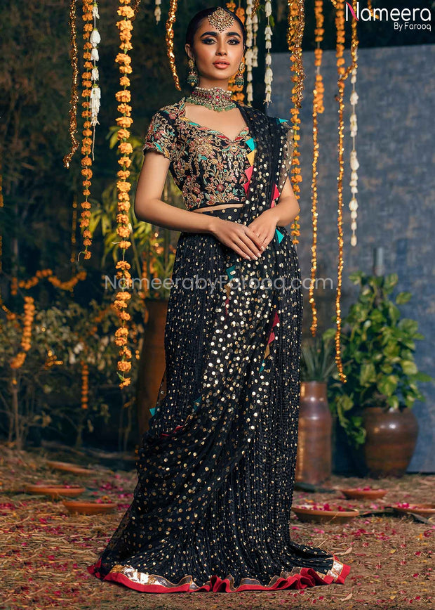 Latest Pakistani Choli Lehenga with Embroidery