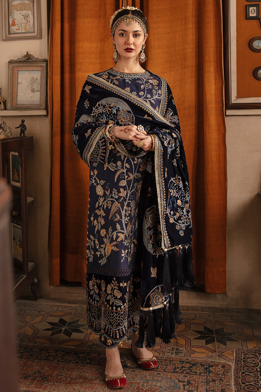 Latest Designer Salwar Kameez in Dark Blue Shade