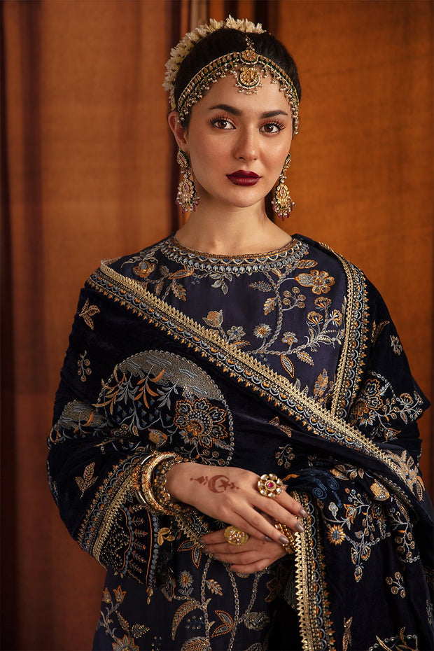 Latest Designer Salwar Kameez in Dark Blue Shade Online