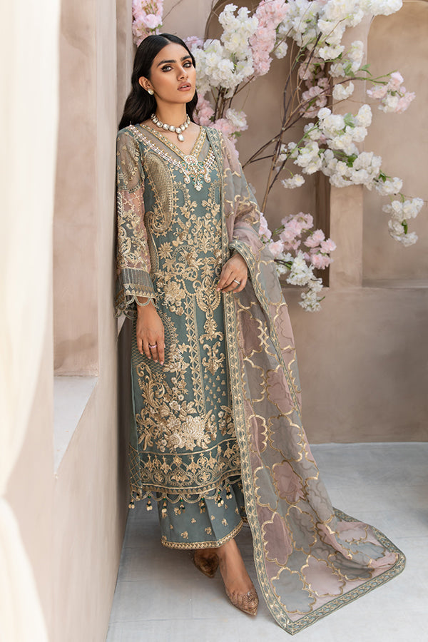 Latest Elegant Kameez Trouser Dupatta Pakistani Eid Dress