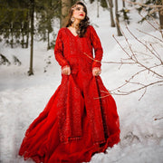 Latest Elegant Pakistani Bridal Red Lehenga Kameez Dress