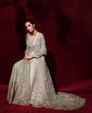 Latest Embellished Gown with Lehenga Choli and Dupatta Dress