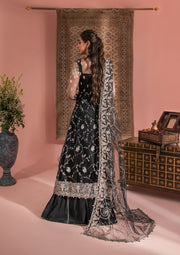 Latest Embellished Pakistani Wedding Dress in Black Color