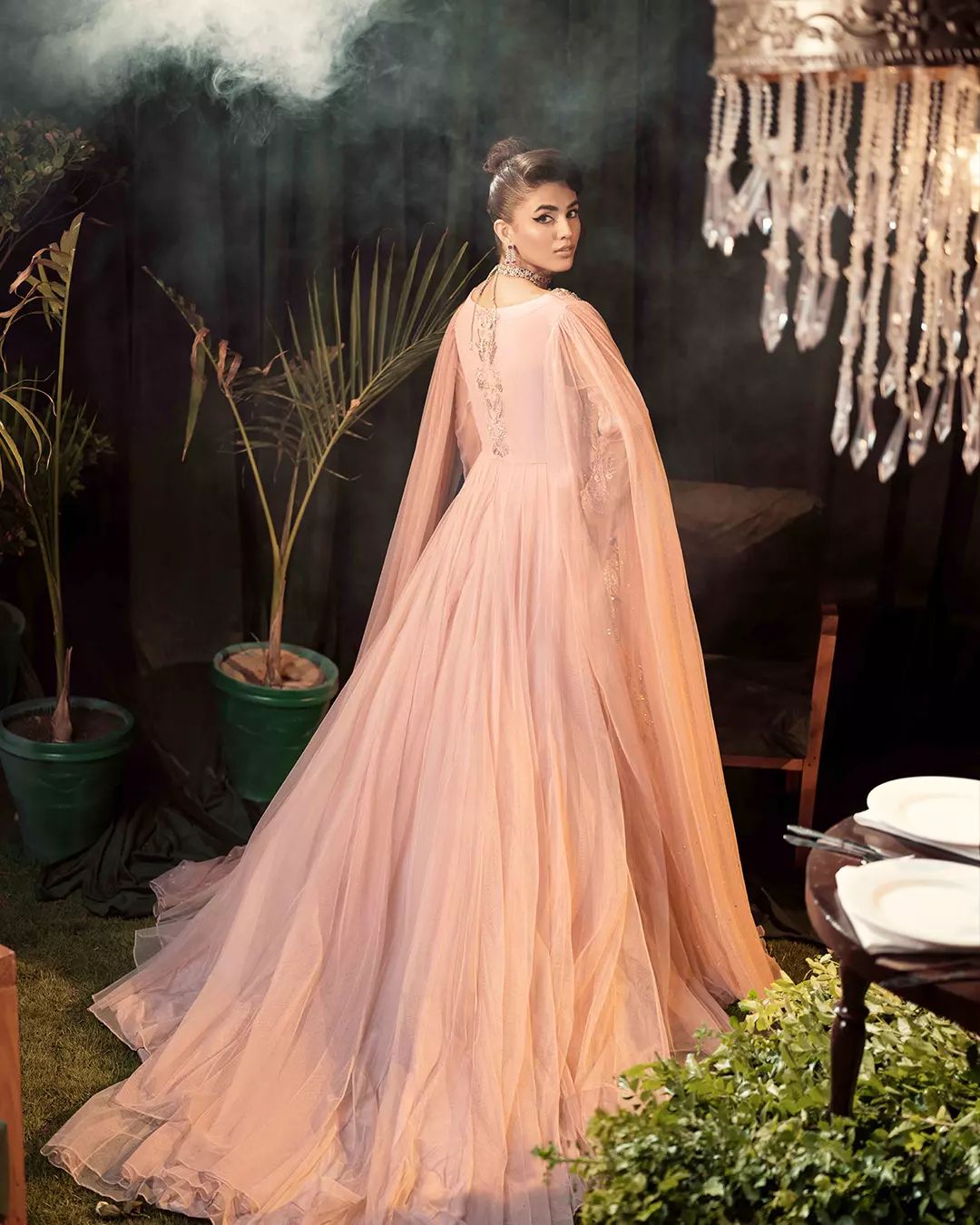 Latest Embellished Pakistani Wedding Gown Dress in Premium Net