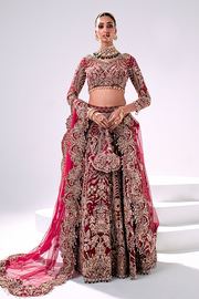 Latest Embellished Red Lehenga with Choli and Dupatta Pakistani Bridal Dress in Premium Net Fabric