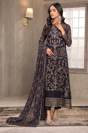 Latest Embroidered Black Pakistani Kameez and Trouser Party Wear