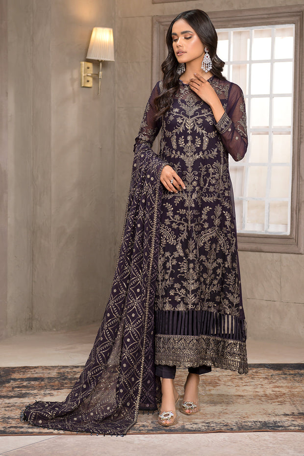 Latest Embroidered Black Pakistani Kameez and Trouser Party Wear