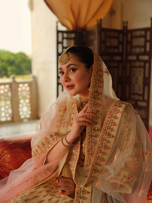 Latest Embroidered Bridal Lehenga Choli and Dupatta Dress